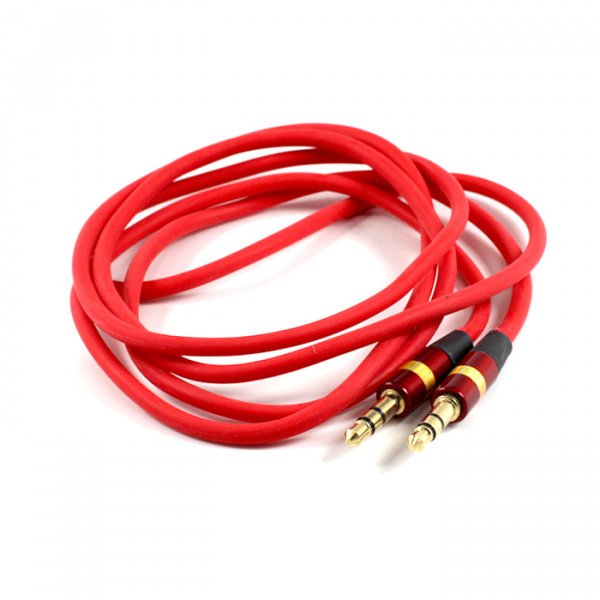 Wholesale Auxiliary Cable 3.5mm to 3.5mm Cable (Red)